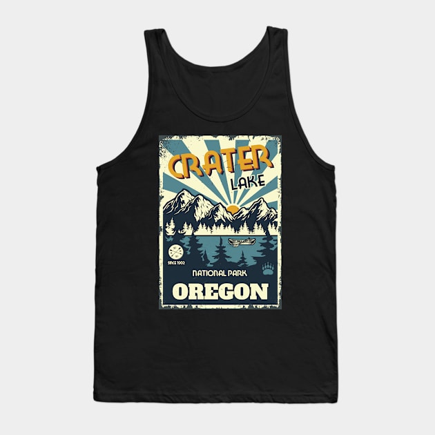 Crater Lake Retro Tank Top by Tamie